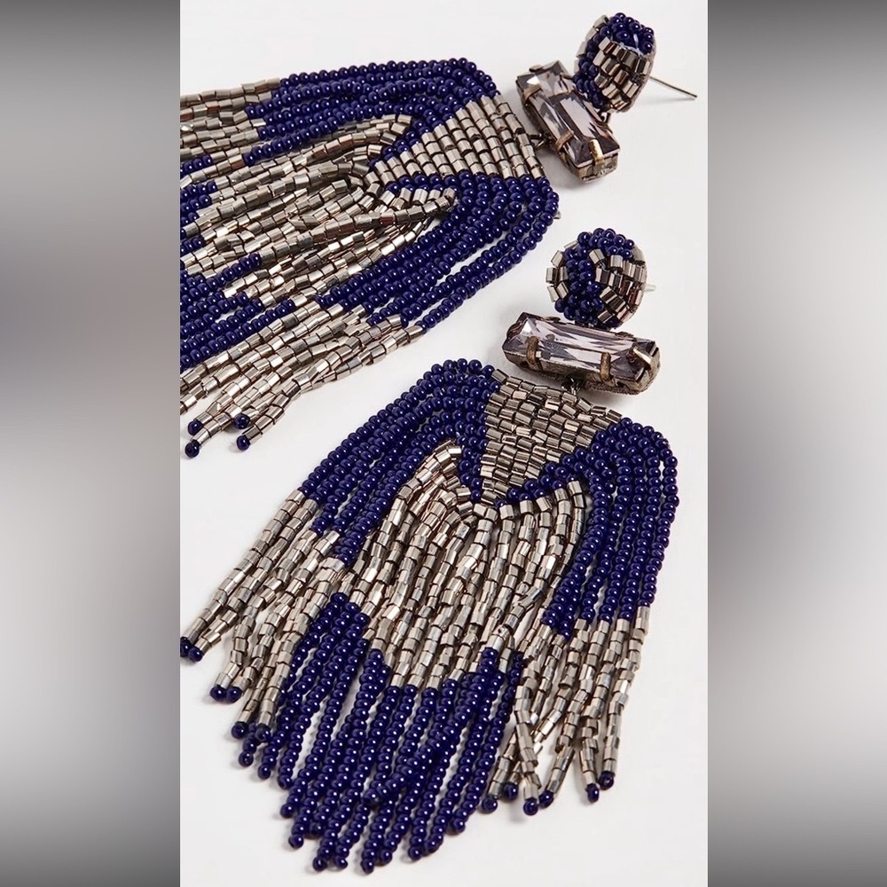 🌺🎉HP🎉🌺 NWT Deepa Gurnani Beaded Fringe Chandeliers - Picture 12 of 14